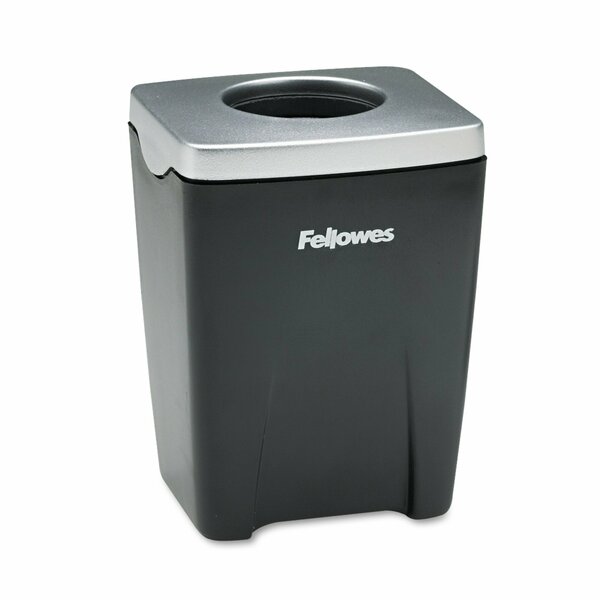 Fellowes Paper Clip Cup, Plastic, Black/Silver 8032801